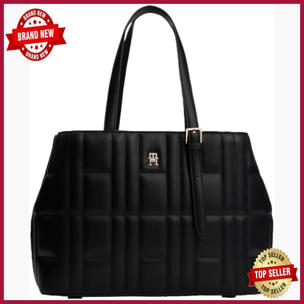Lightweight Quilted Tote Bag with Adjustable Strap and Zip Pocket